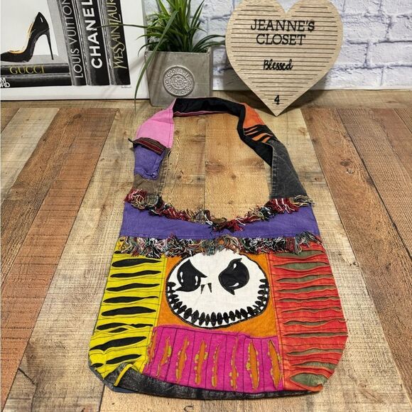 Jack Skellington TOTE The Nightmare Before Christmas BEAUTIFUL boho - Picture 9 of 15